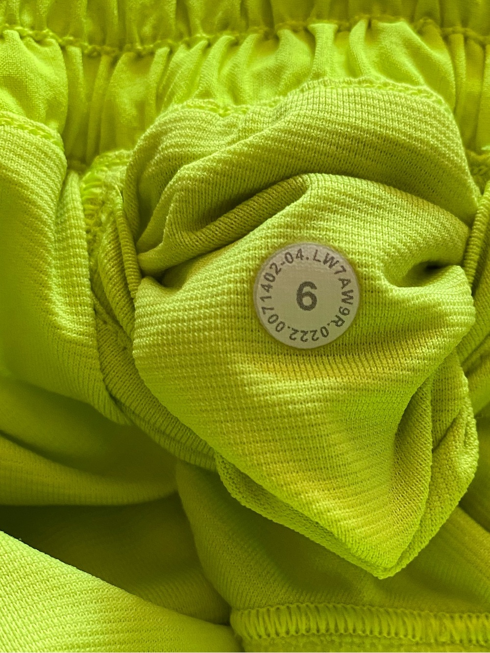 Lululemon “Lime Pop” Neon Hotty Hot II - 2.5 inch Athletic Running Shorts - Picture 6 of 6